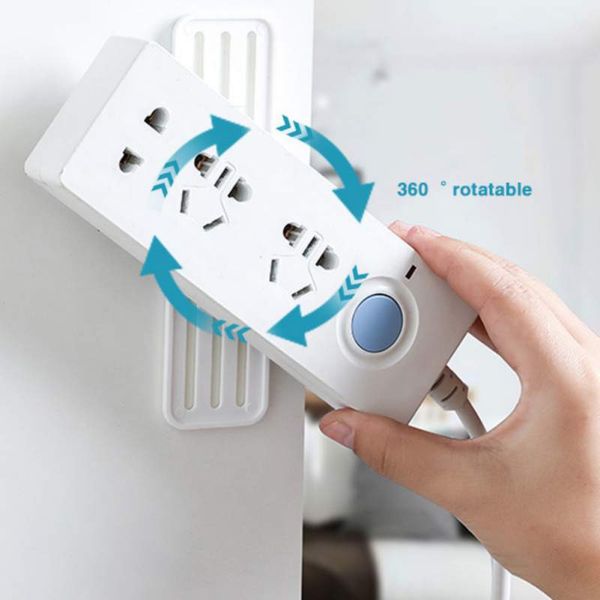

1pcs row подключи держатель настенный бытовой punch-free plug-in board разъем rotary держатель простота установки