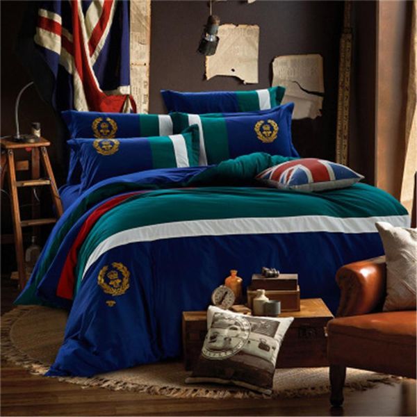 

euramerican luxury duvet cover full queen king size embroidery bedroom set 4pcs cotton cover sets