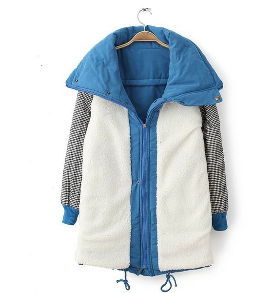 

зимнее пальто женщин зимние пальто женщины хлопок тонкий снег outwear средние длинные wadded куртка толстый хлопок проложенный теплый хлопок, Black