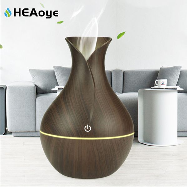 

usb wood grain essential oil diffuser ultrasonic air humidifier household aroma diffuser aromatherapy mist maker with light