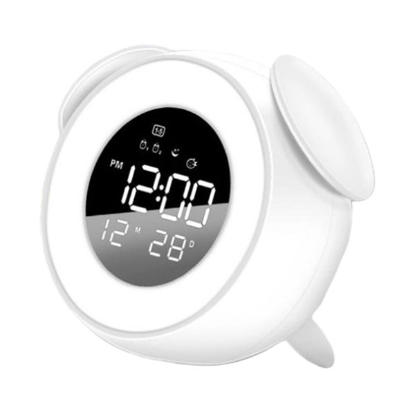 

wake up light alarm clock digital led switch sunrise bed lamp