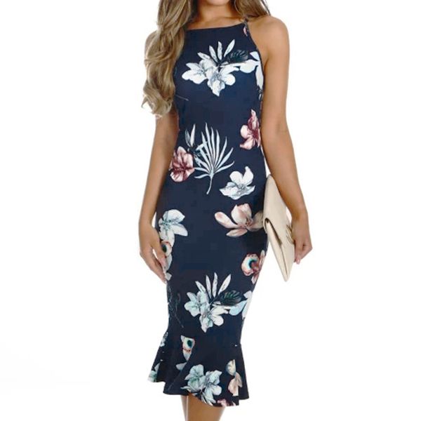 

2019 spring fashion women off shouder blooming babe floral dip hem party evening bodycon midi ladies dresses for female, Black;gray