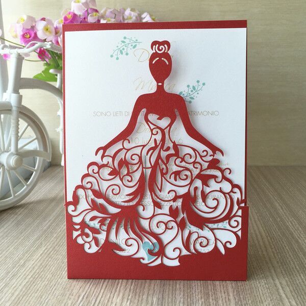 

elegance девушка wear платье свадебные приглашения карты envelop supplies день бракосочетания валентина подарки открытки приглашения