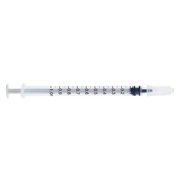 

dispensing syringes 1cc 1ml plastic with tip clear cap pack of 100