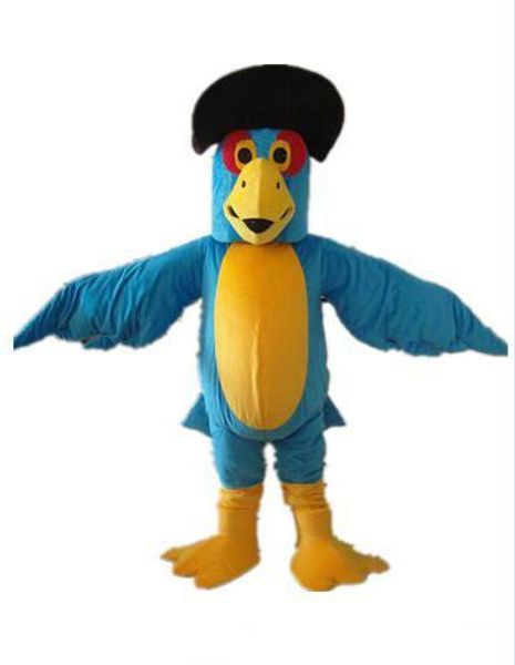 2019 Costume da mascotte pappagallo blu caldo di alta qualità per adulto da indossare in vendita per la festa