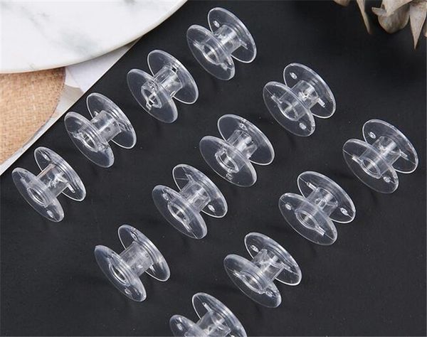 

new home clear plastic sewing bobbins spool threads empty spools for brother sewing machine handwork accessories sewing tools