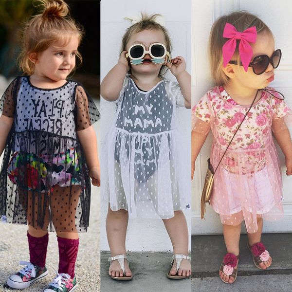 

fashsiualy vestido infantil baby girls dress toddler kids baby girls tulle perspective smock princess party pageant dress, Red;yellow