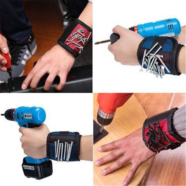 

magnetic wristband pocket tool belt pouch bag screws holder holding tools magnetic bracelets practical strong chuck wrist toolkit st254