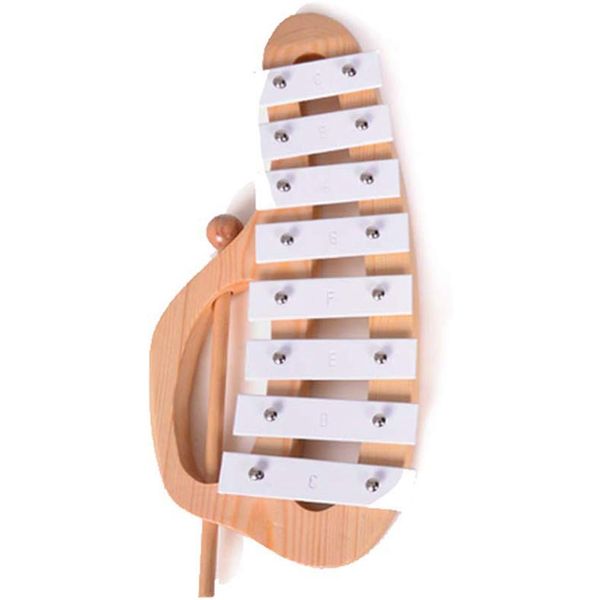 

sews-hand knock xylophone glockenspiel with mallets 8 tones aluminum sheet wooden musical instrument preschool educational toy f