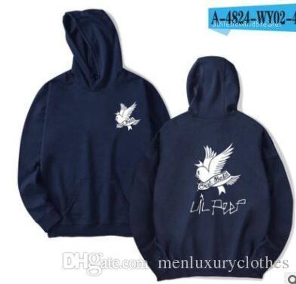 

печатные толстовки дизайнер для женщин мужчин подросток свободного покроя хлопок толстовки верхней лил пип птица, Black