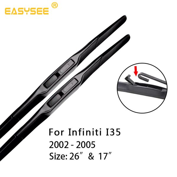 

windscreen windshield wiper blades for infiniti i35 fit hook arms 2002 2003 2004 2005 26"&17