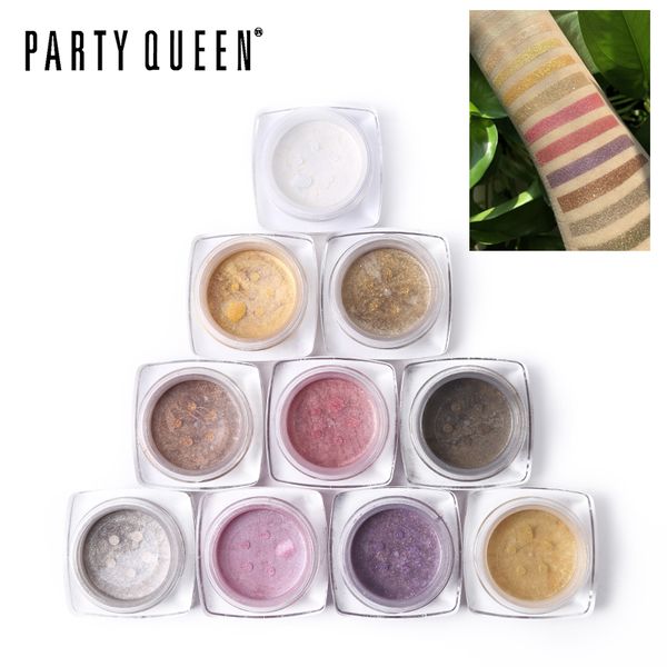

party queen 12 цветов с блестками star lit eyeshadow powder рассыпчатая shimmer высокого пигмент состава eyeshadow metallic тени для век