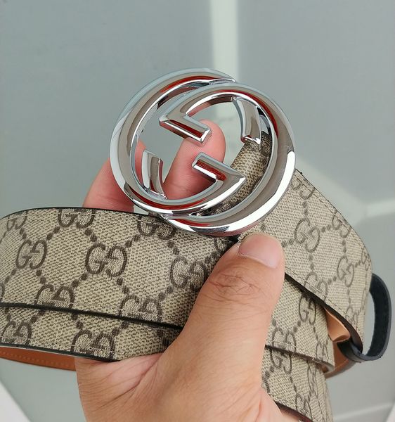 

2018 fashion design belts for men alloy smooth buckle belt waist high qualtiy realy leather belts black color no box bt220, Black;brown