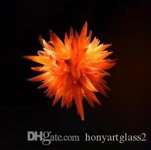 

new arrival orange color glass horn shape chandelier glass murano art lighting for house decoration