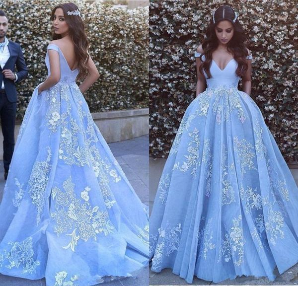 

2019 новый светло-голубой quinceanera бальное платье платья с плеча кружева аппликации из бисера сладкий 16 плюс размер партии платье выпуск, Blue;red