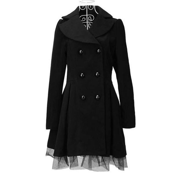 

zogaa brand women long trench coat spring autumn double breasted solid slim fit overcoat lace windbreaker outwear women clothing, Tan;black