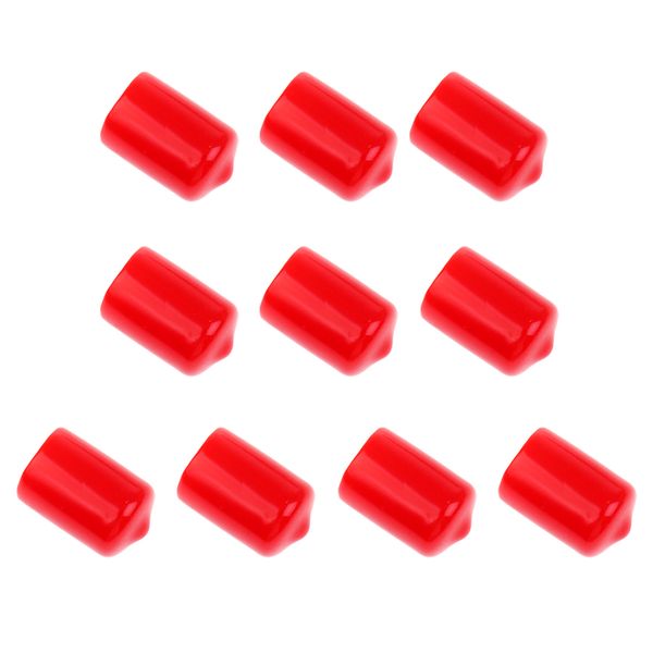 

10 pieces pool billiard cue tip rubber protector red