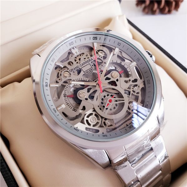 

Горячие Мужские часы Роскошные часы Очаровательная Нержавеющая Сталь Механические Автоматические Наручные Часы Отображение Даты Циферблат Бесплатная Доставка Relojes Часы