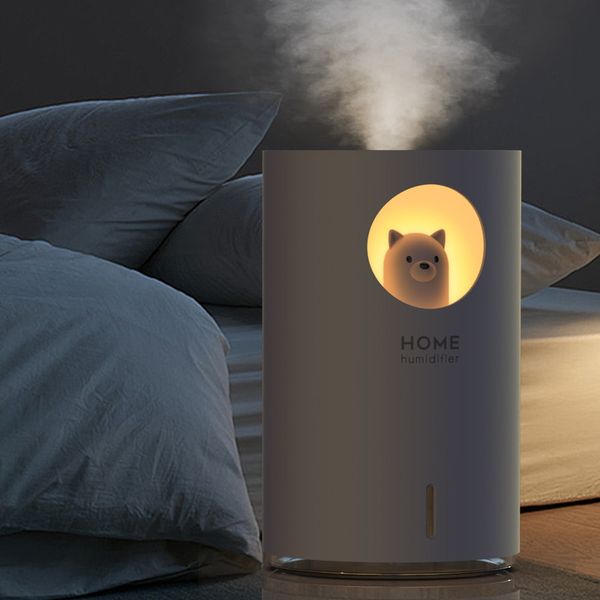 

eloole 700 мл usb ультразвуковой увлажнитель воздуха led night light прекрасный медведь луна аромат эфирное масло диффузор главная увлажнени
