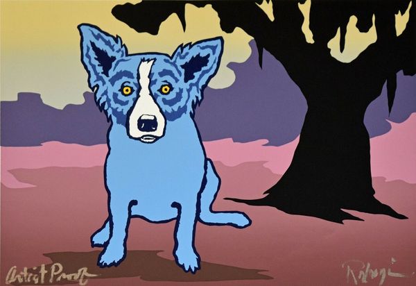 

george rodrigue blue dog blue for you home decor handpainted &hd print oil painting on canvas wall art canvas pictures 200113