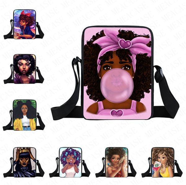 

5шт / dhl afro девушки рюкзаков cartoon fanny pack кошелек crossbody сумки дети дети студенты одно плечо сумка tote spotrs d8505