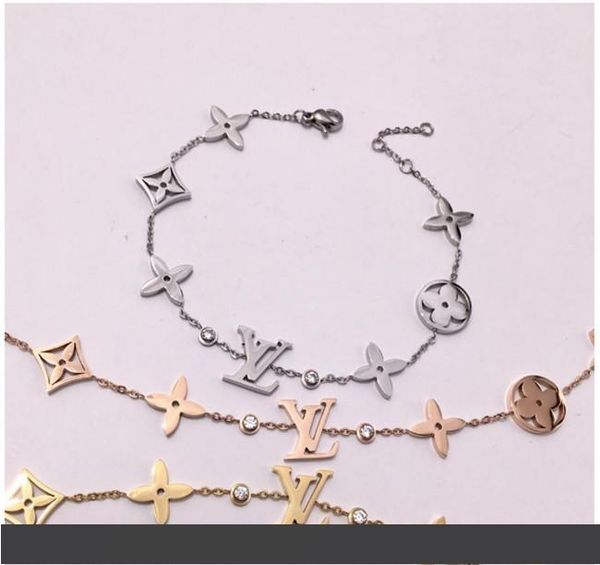 

бренд золотой браслет для женщин высокое качество 18 карат позолоченный титан сталь со стразами серебряные браслеты c295, Golden;silver