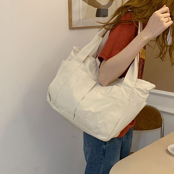 

original design large-capacity canvas bag leisure environmental protection shopping bag travel zipper mommy female