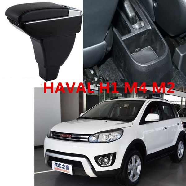 

usb for haval h1 m4 m2 car armrest box central storage box with cup holder led usb for haval h1 m4 m2 car
