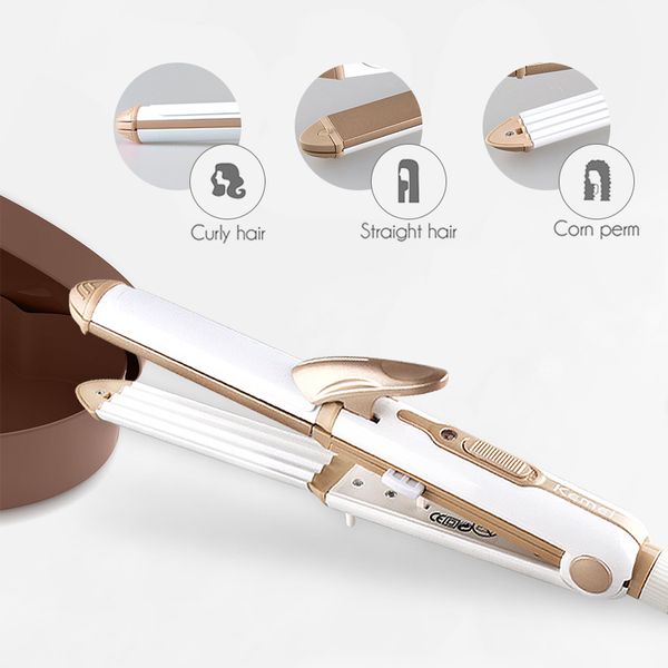

3 in 1 curling hair tools hair plank multifunctional curler and straightener perfect female hair style tool 43