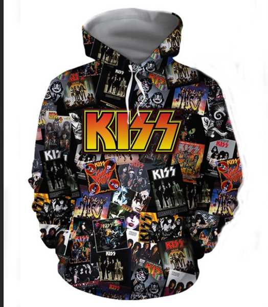 

new fashion cool sweatshirt hoodies 3d print mens womens casual rock band kis style streetwear clothes rl0185, Black
