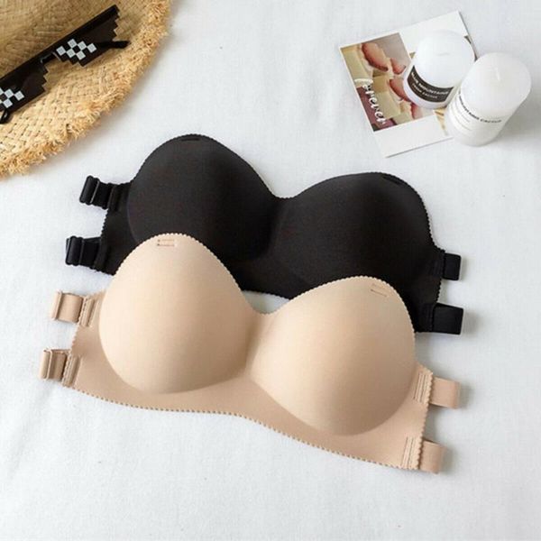 

women seamless bra front closure racerback bras black skin color underwear women push up bras strapless wirehot, Red;black