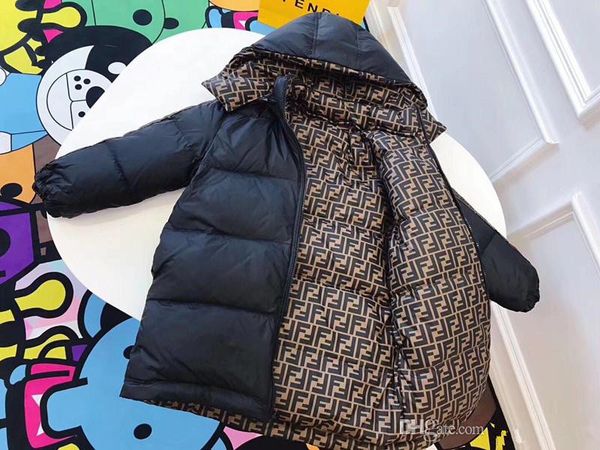 

thick warm long jacket winter boys girls waterproof down jacket for girls children boys outerwear coat kids parka 3 colors, Blue;gray