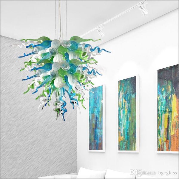 Blown Wedding Centerpieces Pendant Light frete grátis AC Led mão soprado vidro Murano lustre Lâmpadas mão Cadeia de vidro Lustre