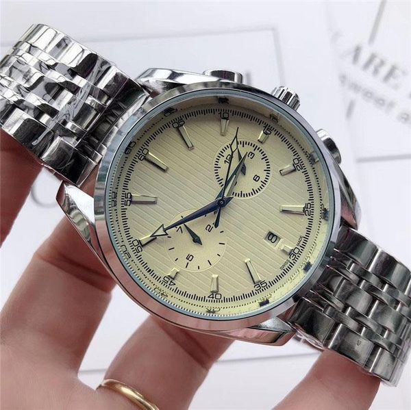 

роскошные белые мужские кварцевые часы для женщин дизайнер большой размер полнофункциональные наручные часы золото королевский дуб все цифер, Slivery;brown