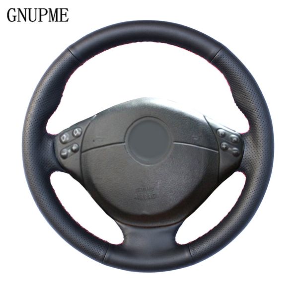 

gnupme hand-stitched artificial leather black steering wheel cover for e39 5 series e46 1999-2005 e36 e53 3 series x5 z3