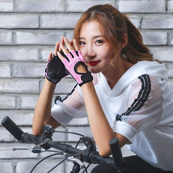 

2 pieces professional gym fitness gloves power weight lifting women men crossfit workout bodybuilding half finger hand protector