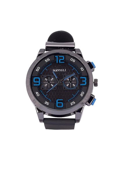 

navigli male clock 3981s02, Slivery;brown