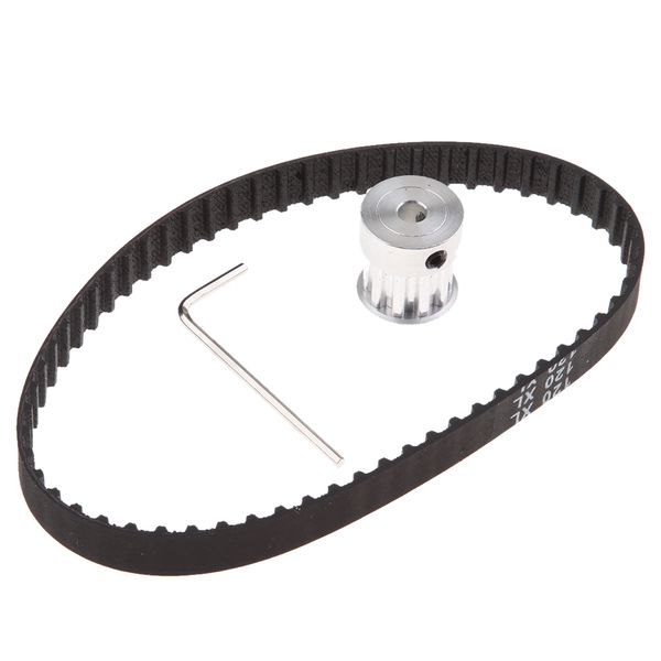 

mini lathe drill chuck timing pulley with 120xl belt, 5mm bore 10 teeth wheel