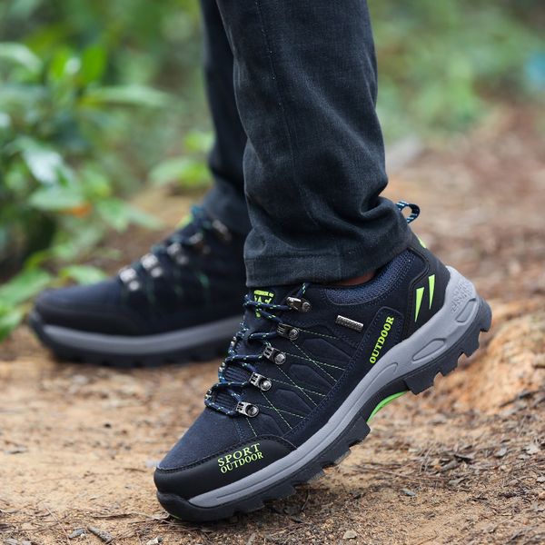 

2019 new men's hiking shoes male outdoor shoes hiking antiskid breathable trekking hunting tourism mountain sneakers boots