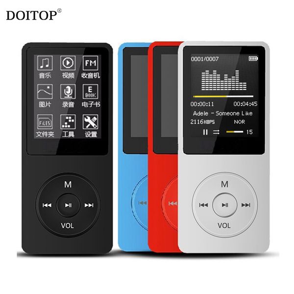 

doi1.8inch screen portable 8g mp3 lossless hifi radio bass music player walkman with fm recording tf e-book sport mp3 player