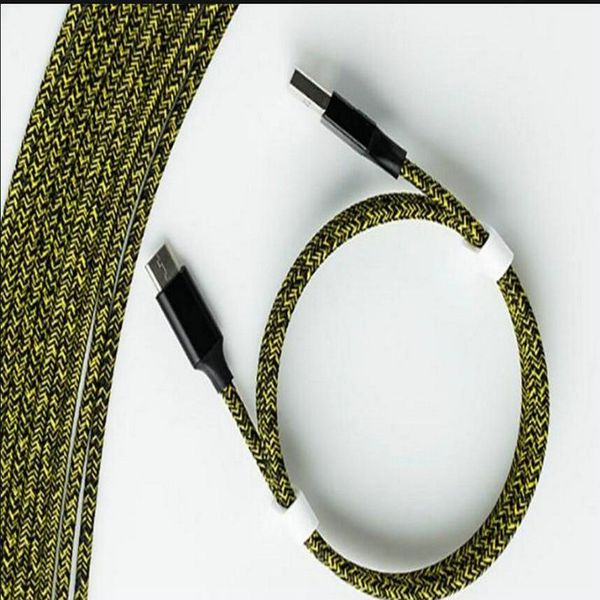 

dhl cable 1m 3ft 2m 6ft 3m 10ft braid micro usb cord 2.4a fast data sync type c charging lines for phone x huawei p30 lg andro