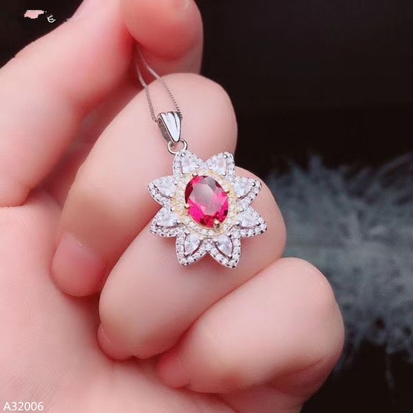 

lockets jewelry 925 sterling silver natural aluminum garnet net body female pendant necklace big gem beautiful support detecti