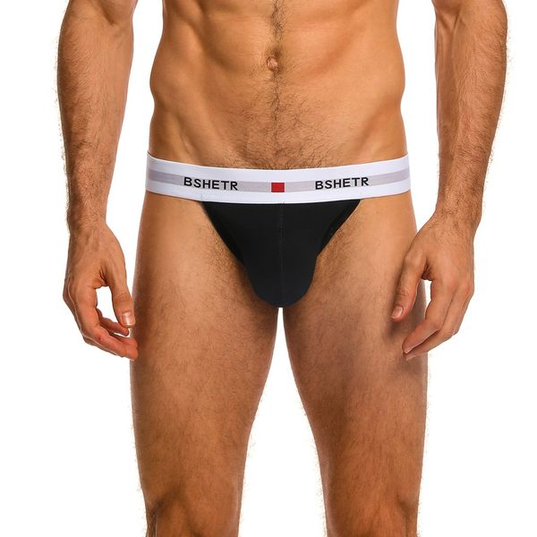 

men's fashion splicing soft briefs underpants knickers shorts underwear, Black;white