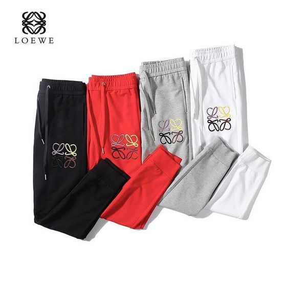 

mens designer sweatpants hip hop brand jogging track pants streetwear letter loe embroidery women fitness joggers trouserswvmr, Black