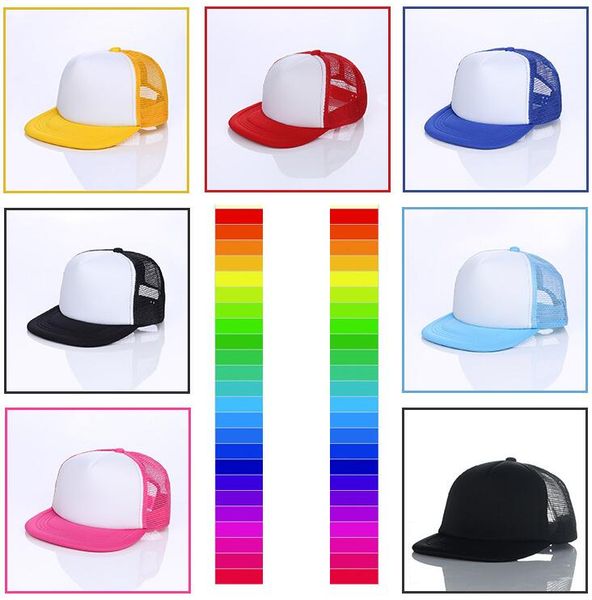 

kids trucker cap mesh caps blank trucker cap snapback caps adjustable cap hats baseball hat accept customer's own logo, Blue;gray