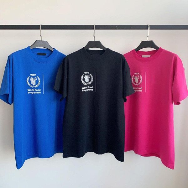 

new 20ss world food program t-shirt fashion casual cotton round neck men and women couple designer short sleeve tee hfxhtx064, White;black