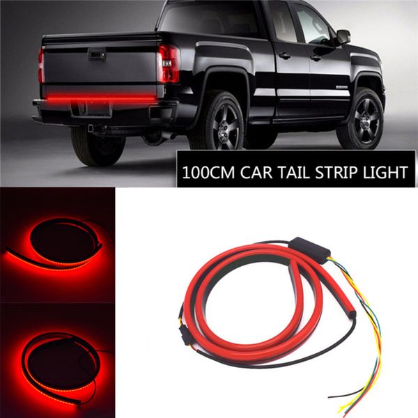 

12v led truck car tailgate light bar 100cm 144 led red light pvc auto brake bar 1pc new