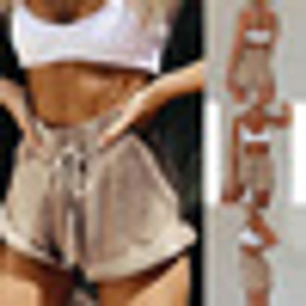 

high waist shorts sports yoga fitness running jogging gym bottoms solid, White;black