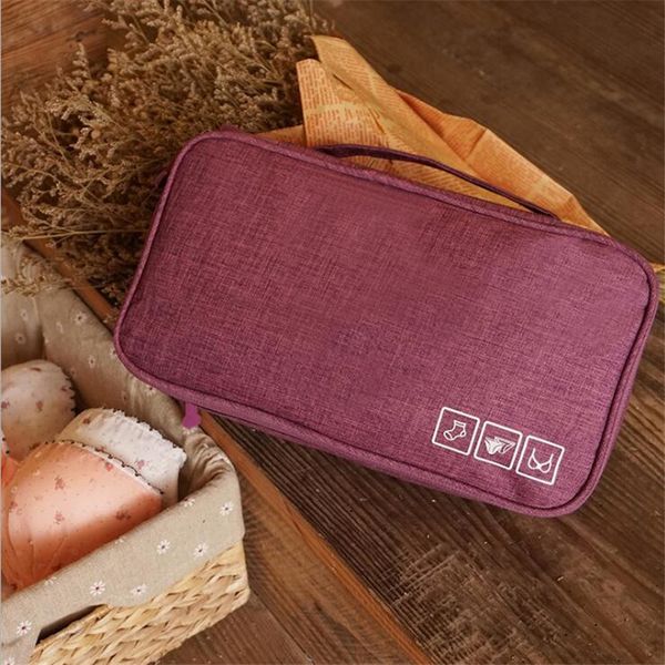 

dropshipping organizer polyester luggage layer bra underwear bag portable women travel toiletry package waterproof sock pouch