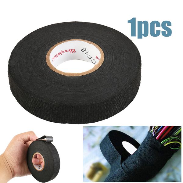 

1pcs multi purpose tesa tapes coroplast adhesive cloth tape for cable harness wiring loom width 15/19/25/32mm length 15m